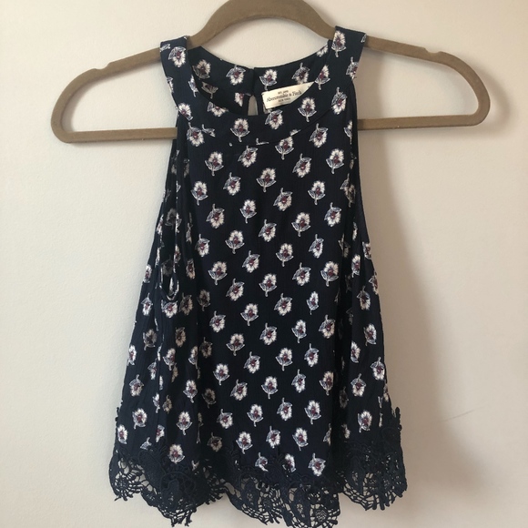 Abercrombie high neck lace blouse - Picture 1 of 3